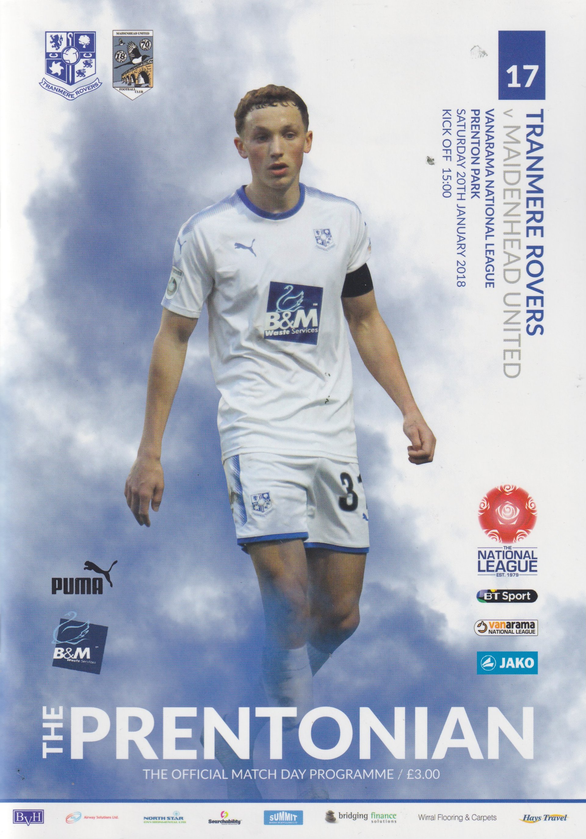 Tranmere Rovers v Maidenhead United match programme